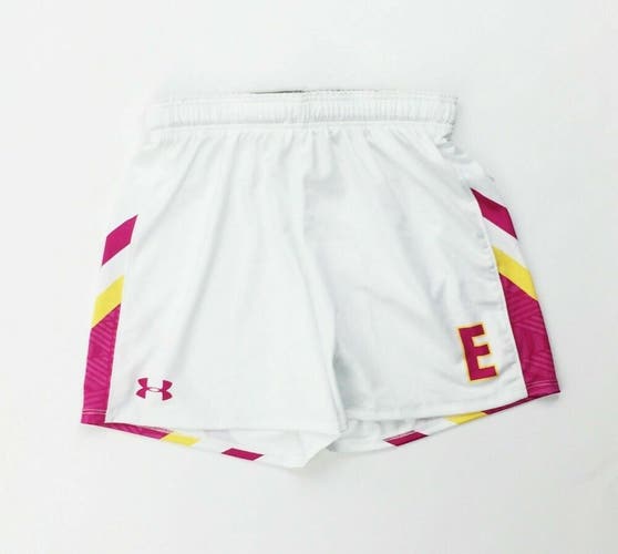 Under Armour "E" Armourfuse Lacrosse Short Girl's Medium White UJLS5G Pink