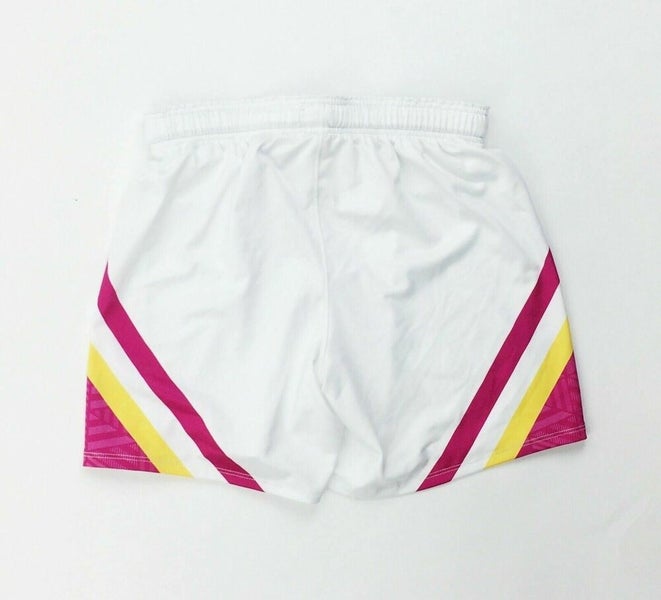 Under Armour "E" Armourfuse Lacrosse Short Girl's Medium White UJLS5G Pink