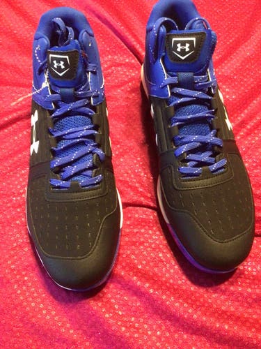 Blue Men's Molded Cleats High Top