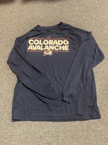 Used Adidas Blue Colorado Avalanche Long Sleeve Training Shirt