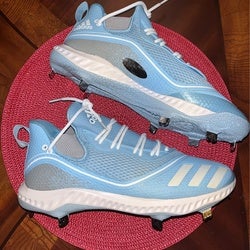 Men’s Adidas Icon Bounce Metal Cleats Size 9.5 Sky Blue