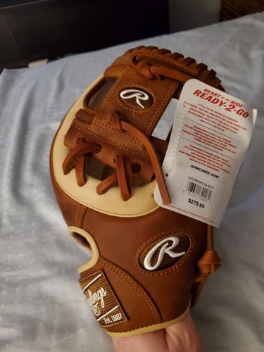 Baseball Glove New Rawlings Right Hand Throw Infield Heart of the Hide 11.5"
