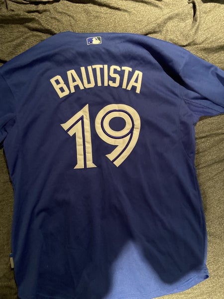 Men's Majestic Jose Bautista Royal Toronto Blue Jays Official Name and Number T-Shirt