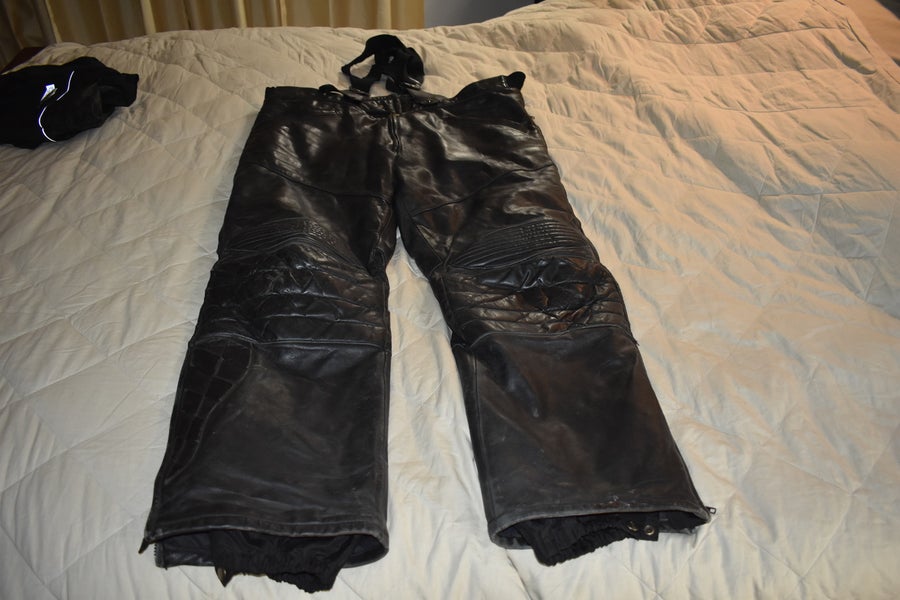 Ski-Doo Sno Gear Bombardier Leather Snow Pants w/Suspenders, XXL