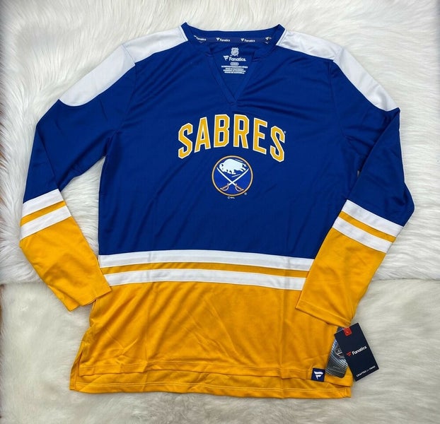Buffalo Sabres NHL Women's Iconic Two Stripe Long Sleeve Shirt Women S NWT