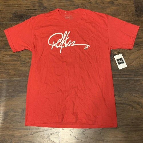 Young And Reckless Los Angeles Signature Logo Red Graphic tee shirt size Large