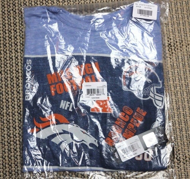 Denver Broncos NFL 47 Brand Men's Short Sleeve Soft Tri-Blend T-Shirt Men M  NWT