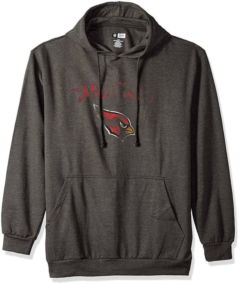 Arizona Cardinals NFL Faded Print Pullover Hoodie Gray Men's Big