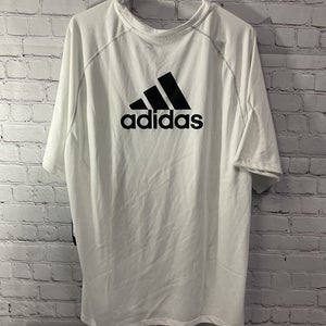 Adidas Men’s Comfortable Short-Sleeve Shirt X-Large White Cotton New With Tags