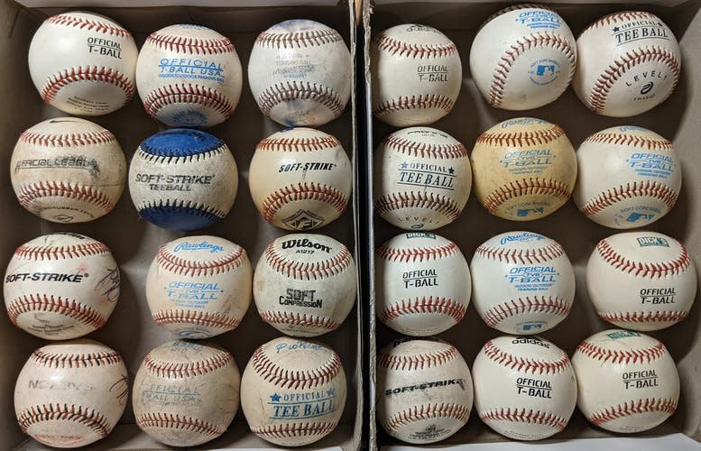 Baseballs Used Tball 24 Pack (2 Dozen)