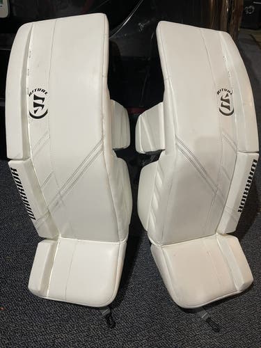 34+1/2” Warrior Ritual G5 Senior+ White Goalie Leg Pads