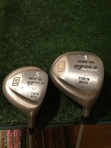 Square Two Ladies Agree II Pro Design Driver and 5 Woods Set Graphite Shafts