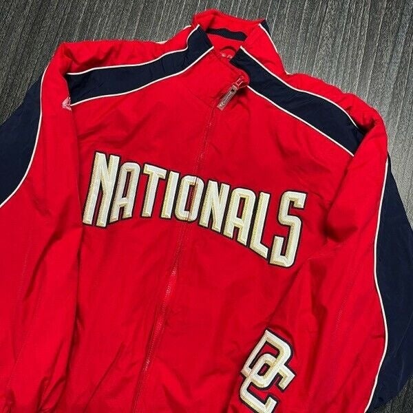 Vintage Washington Nationals Jacket AUTHENTIC Majestic MLB Collection ADULT