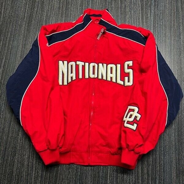 Vintage Washington Nationals Jacket AUTHENTIC Majestic MLB Collection ADULT