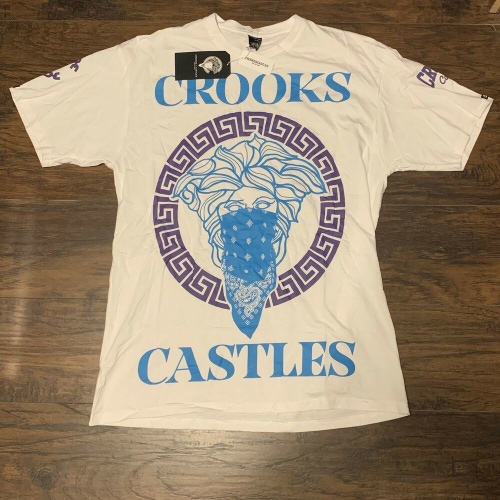 Crooks & Castles Large Bandana Medusa Head Logo Graphic tee shirt size X Large