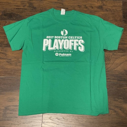 Boston Celtics 2017 NBA Basketball Playoffs SGA Green tee shirt size Lg