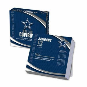 Dallas Cowboys NFL 2022 Box Desk Daily Sports Calendar Blue Football