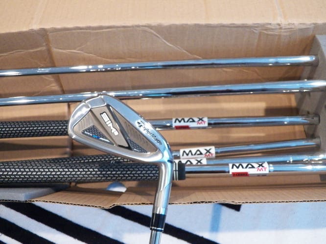 NEW 2021 RIGHT HAND TAYLORMADE SIM2 MAX GOLF IRON SET 4-PW STEEL KBS 85 REG