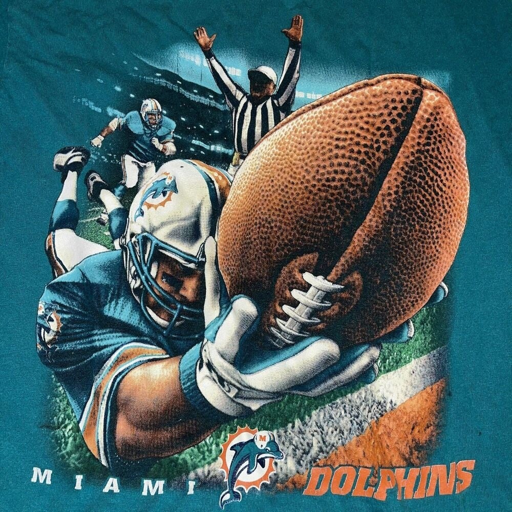 Team Apparel, Shirts, Vintage Miami Dolphins Nfl Graphic Tshirt Size Me