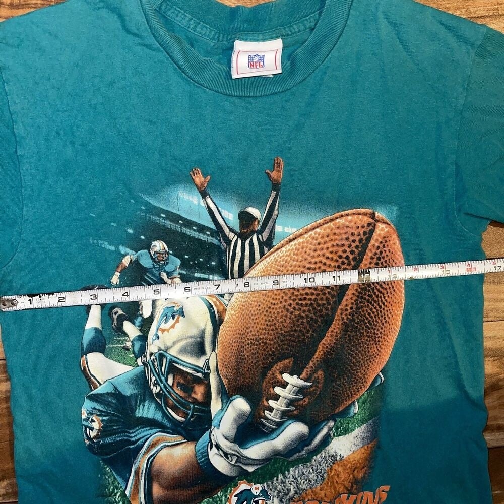 Vintage NFL Miami Dolphins Tee Shirt Size Medium Made in USA