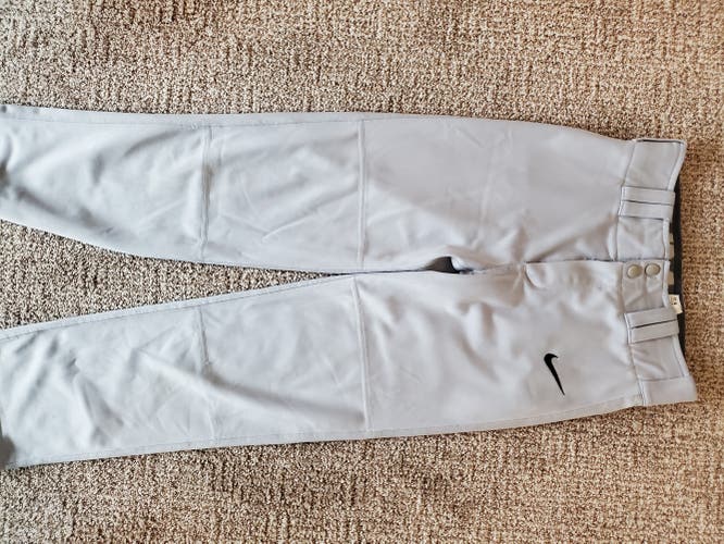 Nike Youth M Gray Baseball Pants - No Piping EUC