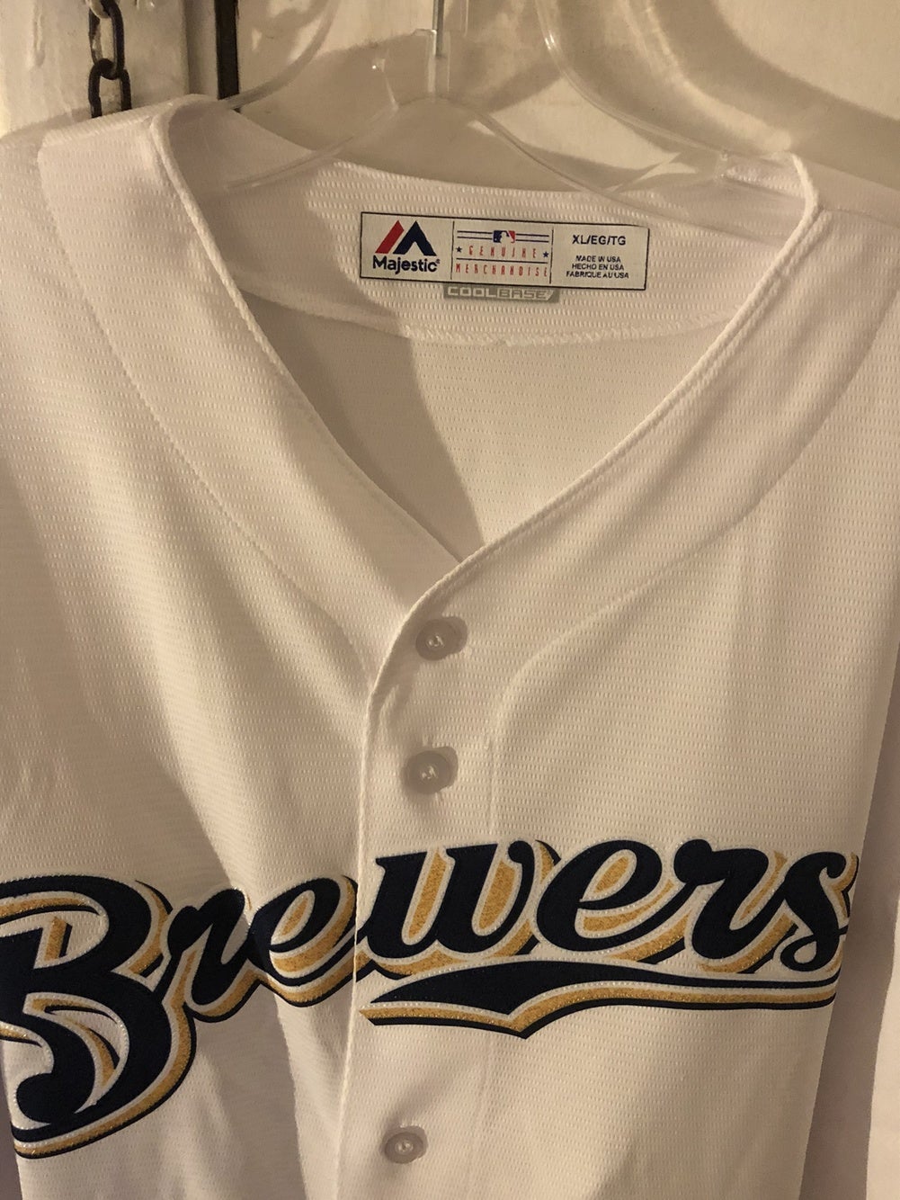 Milwaukee Brewers Gold Cerveceros Cool Base Authentic Baseball Jersey