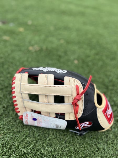 Baseball Glove New Left Hand Throw Rawlings Outfield Heart of the Hide 12.75"