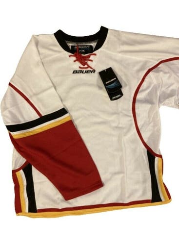 NWT Bauer 800 Series Senior Hockey Jersey White Red Black Gold Size Small