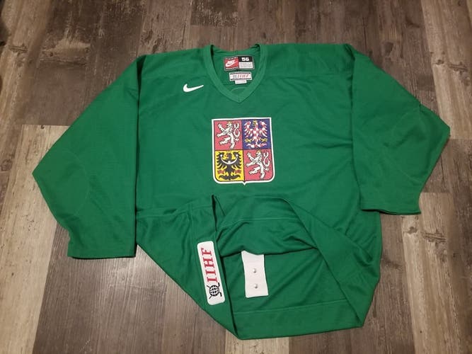 Team Czech Republic IIHF 56 Nike Jersey Pro Stock Green