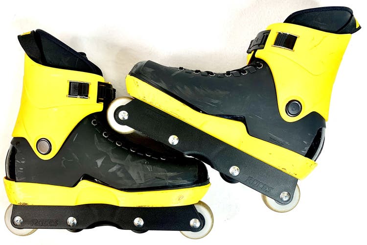 Roces M12 Size 11 Aggressive Inline Skates Men's Black And Yellow Freestyle