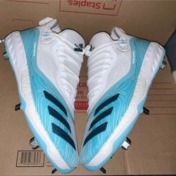 Men’s Adidas Prime Blue Adizero Metal Baseball Cleats Size 13.0 Boost Tech