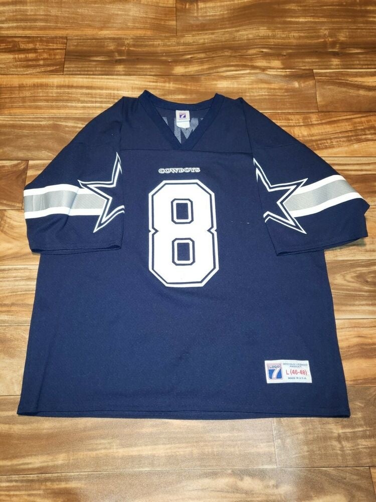 90s Vintage Troy Aikman 8 Dallas Cowboys Nfl Football Logo 7 