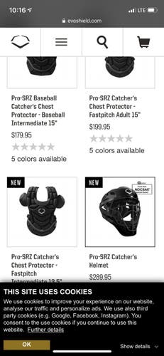 EvoShield Catcher's Set