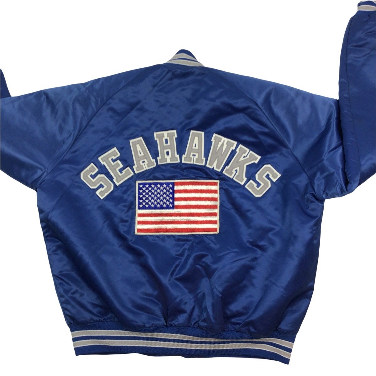 Vintage Seattle Seahawks NFL Satin bomber jacket. Made in the USA