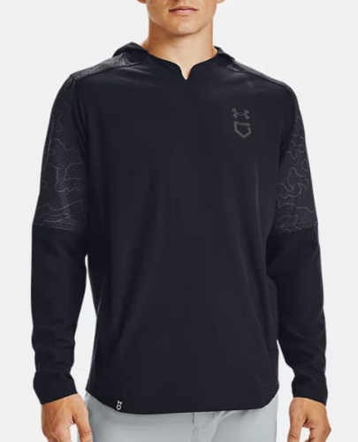 Under armour Storm Baseball Logo Size M Black Cage Ripthread/Fleece Hoodie New