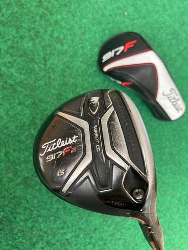 Titleist 917F2 Right Handed Men’s 3-Wood Regular Flex 15 Loft with Matching Headcover