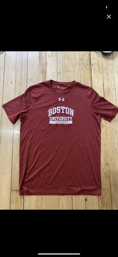 Team Issued BU Men’s Lacrosse Red Athletic Short Sleeve