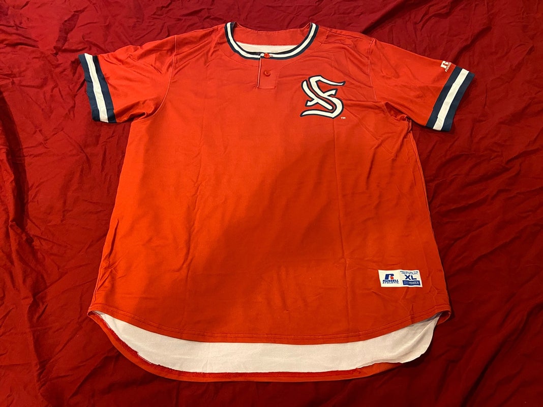 MiLB Syracuse Chiefs #12 Game Used Worn Russell Athletic Baseball Jersey