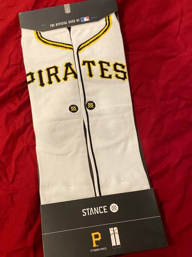MLB Pittsburgh Pirates Stance Socks Size Large * NEW
