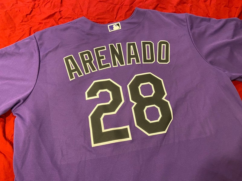 RARE * Nolan Arenado Colorado Rockies MLB / MLBPA Purple Nike XXL