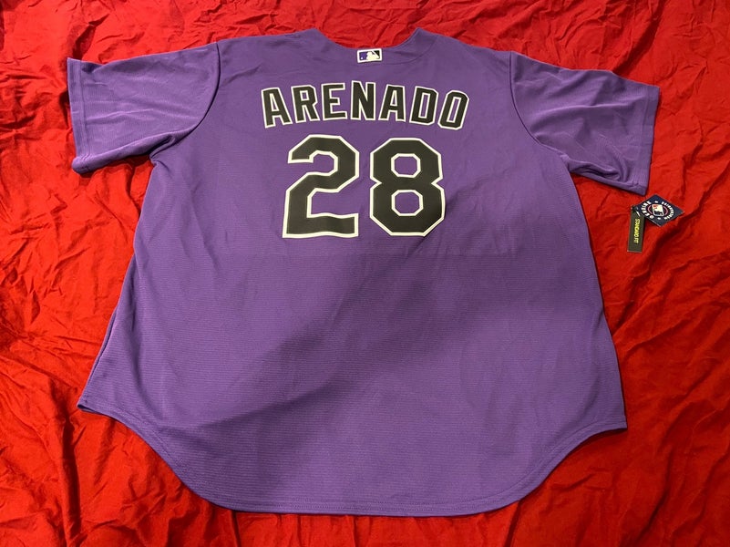 RARE * Nolan Arenado Colorado Rockies MLB / MLBPA Purple Nike XXL Baseball  Jersey * NEW
