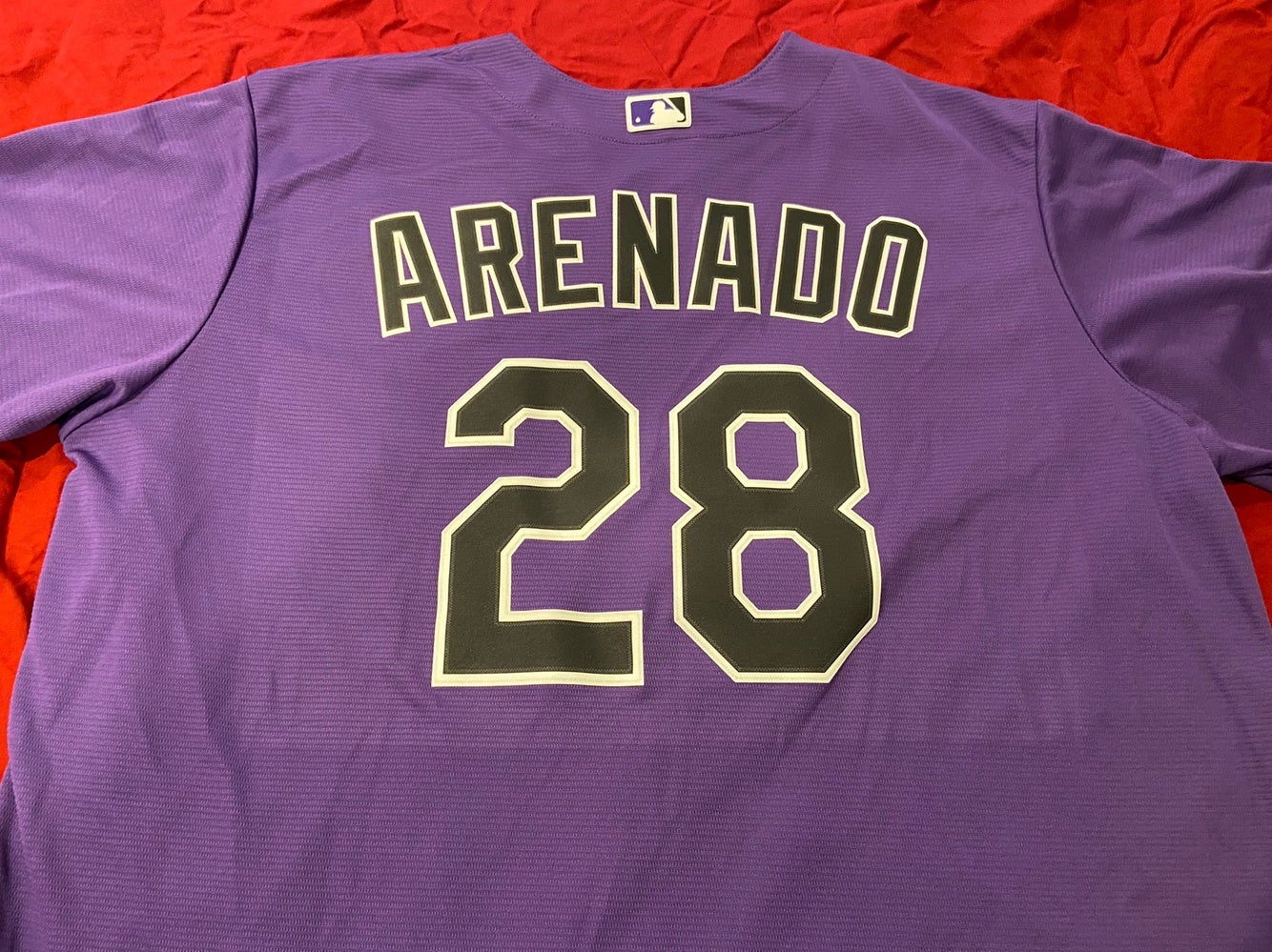 RARE * Nolan Arenado Colorado Rockies MLB / MLBPA Purple Nike XXL