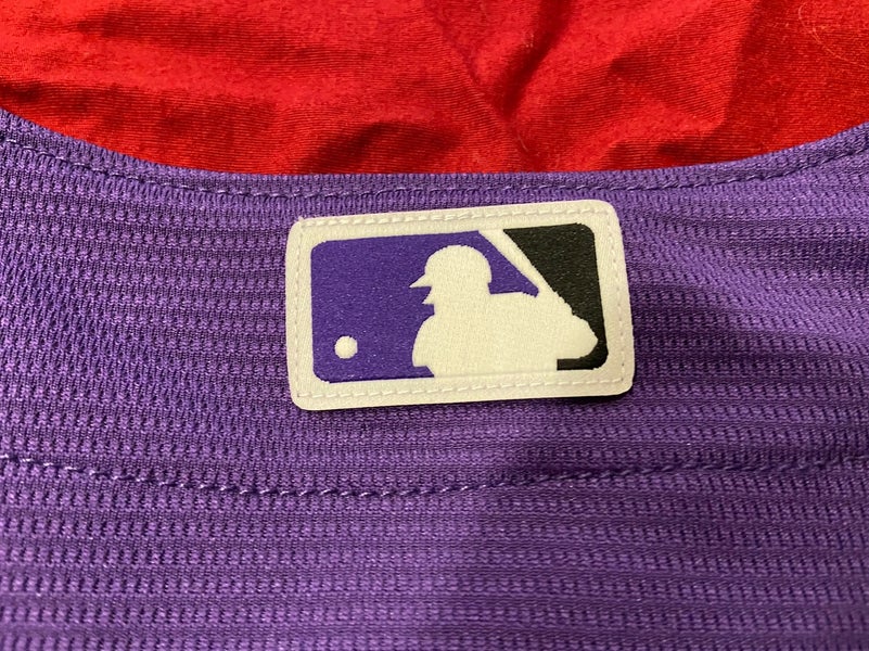 Nike MLB Colorado Rockies Jersey Size Large Short Sleeve Purple