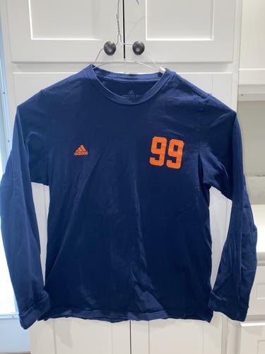 GRETZKY HOCKEY SCHOOL EDMONTON OILERS ADIDAS 99 LONG SLEVE T-SHIRT