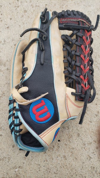 Baseball Glove Used Left Hand Throw Wilson Outfield A2000 12.25"