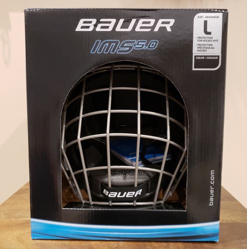 Brand New Bauer IMS 5.0 Hockey Helmet Profile I Cage Combo Large