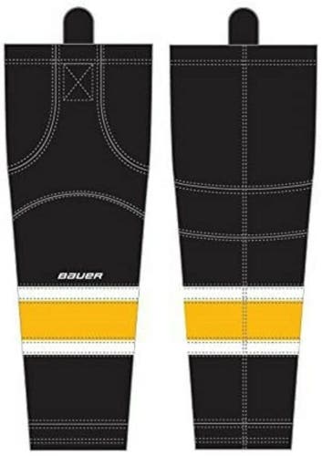NWT Bauer 800 Series Senior Hockey Socks Black White Yellow Size Small/Medium