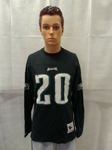 Philadelphia Eagles Brian Dawkins Mitchell &Ness Long Sleeve Shirt L NFL