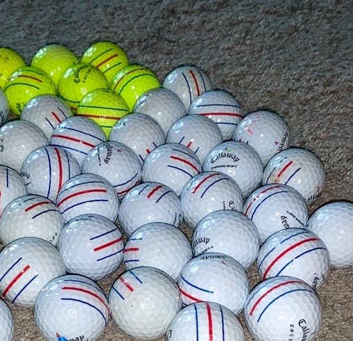 15 Used Callaway Truvis Triple Track Golf Balls