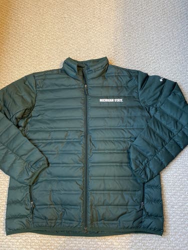 Green Men's XL Columbia Michigan State Jacket